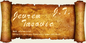 Jevrem Tašović vizit kartica